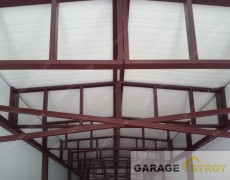 Быстровозводимый гараж размером 15х14. - конструкция потолка