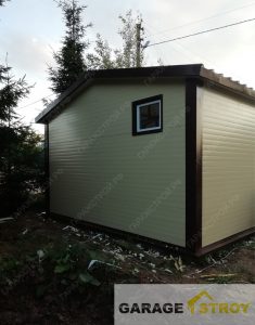 Гараж 6*4,5м из сэндвич-панелей вид 2