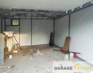 Гараж 6*4,5м из сэндвич-панелей вид 3