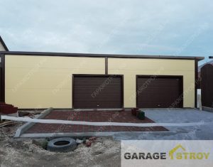 Быстровозводимый гараж на 2 авто с хозблоком 8х12м вид 2