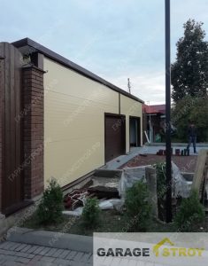 Быстровозводимый гараж на 2 авто с хозблоком 8х12м вид 6