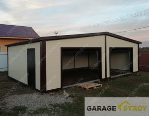 Гаражный бокс из сэндвич-панелей на 2 авто вид 5