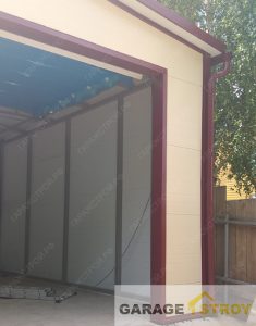 Гараж из сэндвич-панелей размером 7х8х4м. вид 3