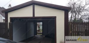 Кейс: Быстровозводимый гараж 6х4м на свайном фундаменте под ключ. вид 2