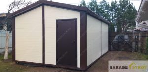 Кейс: Быстровозводимый гараж 6х4м на свайном фундаменте под ключ. вид 4