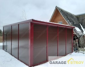 Гараж под ключ из сэндвич панелей 7х5м. вид 6