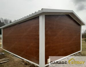 Кейс: Гараж 7х5м из сэндвич-панелей под дерево вид 4