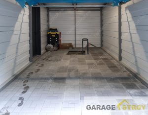 Гараж из сборных сэндвич-панелей с навесом вид 12