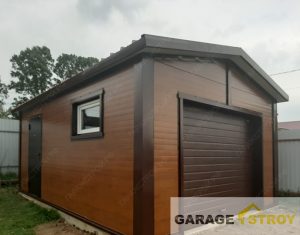 Кейс: Гараж 6х4м с отделкой под дерево. вид 2