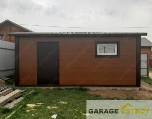 Кейс: Гараж 6х4м с отделкой под дерево. вид 3