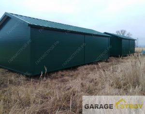 Гараж 6х4м и хозблок 8х4м из сэндвич-панелей вид 6