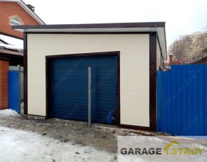 Кейс: Гараж с мастерской из сэндвич-панелей 8х5.5м. вид 1