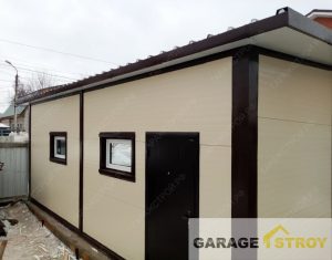 Кейс: Гараж с мастерской из сэндвич-панелей 8х5.5м. вид 4