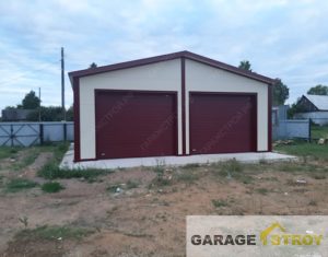 Гараж на 2 машины 8×8,5×3м. вид 2