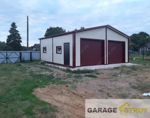 Гараж на 2 машины 8×8,5×3м. вид 4