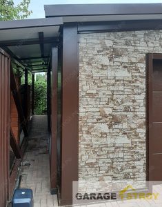 Кейс: Гараж на 2 авто с хозблоком и навесом 6.5×8.7м. вид 4