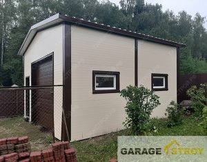 Гараж под подъёмник из сэндвич-панелей 6x6x3,6m. вид 4