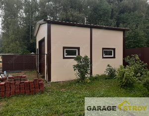 Гараж под подъёмник из сэндвич-панелей 6x6x3,6m. вид 5