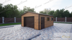 Гараж на 1 авто с отделкой под дерево