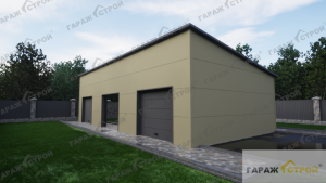 Автосервис из сэндвич-панелей на 3 поста - ГаражСтрой.РФ