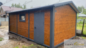Кейс: Гараж  из сэндвич-панелей 7х4м под ключ вид 2