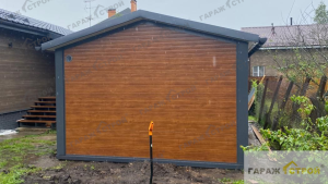 Кейс: Гараж  из сэндвич-панелей 7х4м под ключ вид 3