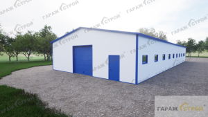 Зернохранилище из сэндвич-панелей 30х12м