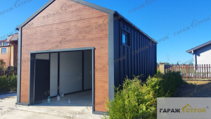 Кейс: Гараж из сэндвич-панелей в стиле Барнхаус 8х5м вид 5