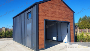 Кейс: Гараж из сэндвич-панелей в стиле Барнхаус 8х5м вид 6