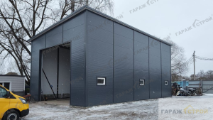 Кейс: Склад из сэндвич-панелей 20х9м вид 2