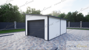 Быстровозводимый гараж 6х4м с односкатной кровлей под «ключ» - ГаражСтрой.РФ