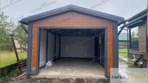 Кейс: Гараж  из сэндвич-панелей 7х4м под ключ вид 4